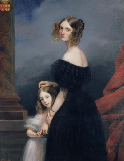 Claude Marie Dubufe with her daughter china oil painting image